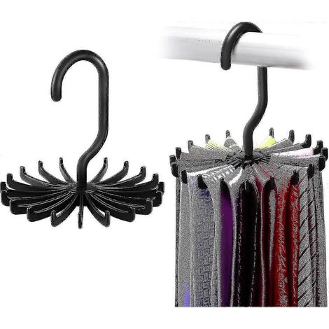 Lot de 2 crochets porte-cravates et ceintures en spirale, pour rangement dans un placard