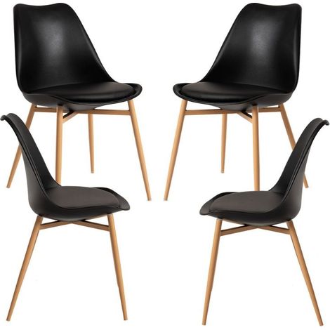 Packs Sillas Comedor - Pack 4 Sillas Raler - Negro (1/5)