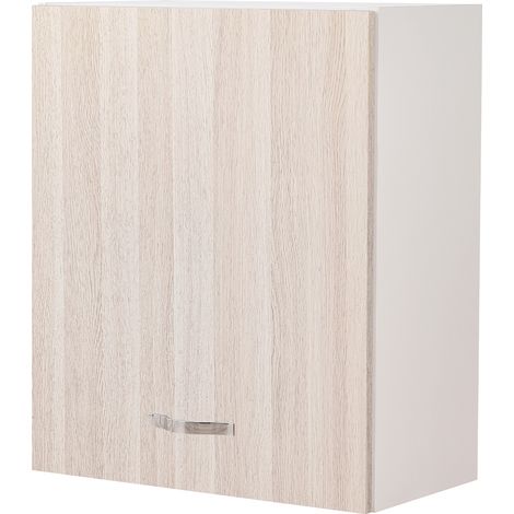 Pensile da Cucina Armadio Sospeso da Parete Anta Singola in Legno Colore Olmo