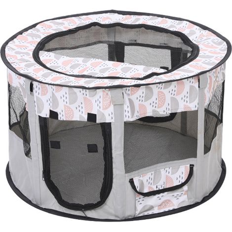 Tente Pour Animaux - 8 Panneaux - Imperméable - Pliable - Pour Chiens Chats Lapins - Intérieur Spacieux - Avec Sac De Transport - 1 Pièce (1/5)