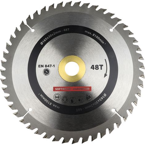 Lame de scie circulaire 165x30 mm 48T - Par pièce (1/5)