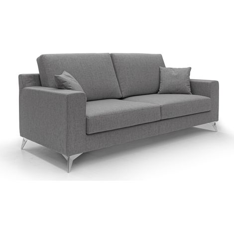 Michael Canapé de tela impermeable y antimanchas 166 cm Gris