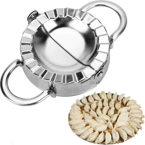 Ravioli-Form – Teigformer aus Edelstahl – Geeignet für Ravioli, Gebäck, Teigtaschen und Empanadas – Küchenhelfer – Teigformer – Durchmesser 10 cm – Ravioli-Form – Teigschneider (1/5)