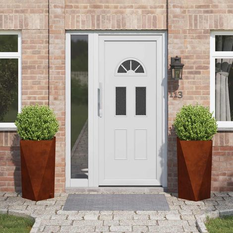 vidaXL Jardinière 2 pcs Rouillé 40 x 40 x 75 cm
