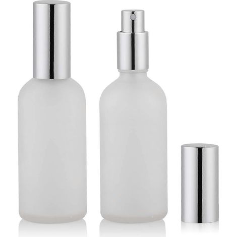 Flacon vaporisateur vide en verre dépoli de 100 ml (lot de 2), pour parfum (1/5)