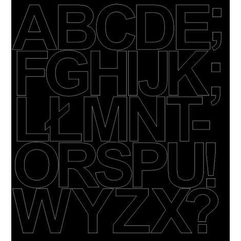 Selbstklebende Buchstabenaufkleber, 10 cm, schwarz matt