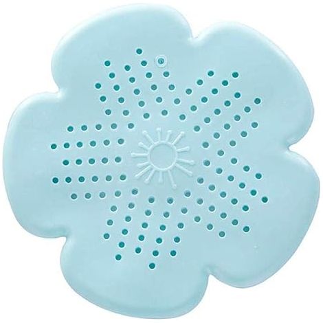 Filtro per scarico, tappo per scarico a pavimento, filtro per scarico da cucina a forma di fiore, accessorio per doccia/bagno per raccogliere i capelli, filtro per lavandino verde 15,5 x 15,5 cm (1/2)