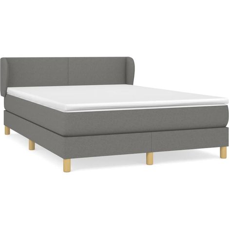 Maison Exclusive - Boxspringbett mit Matratze Dunkelgrau 140x190