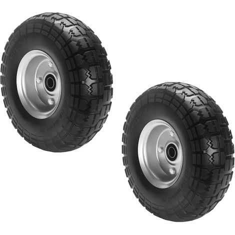 Wheelbarrow Wheels, Diameter 255 x 80 mm, Bore 16 mm, Maximum Load Capacity 100 kg, For Sacks, Wheelbarrows, Trolleys (1/5)
