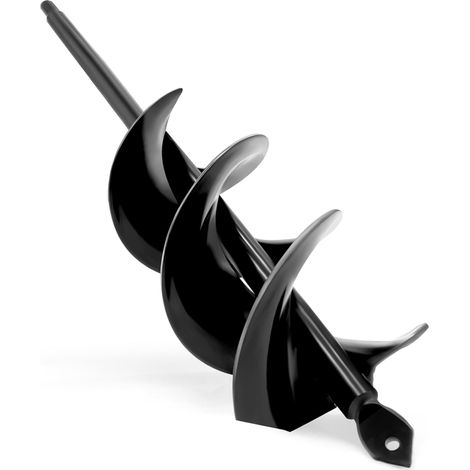 Tarière noire 8 x 30 cm pour perceuse – Tarière à double aile pour visseuse sans fil – Foret de jardin pour arbres, arbustes et piquets de jardin (diamètre 8 cm) (1/5)