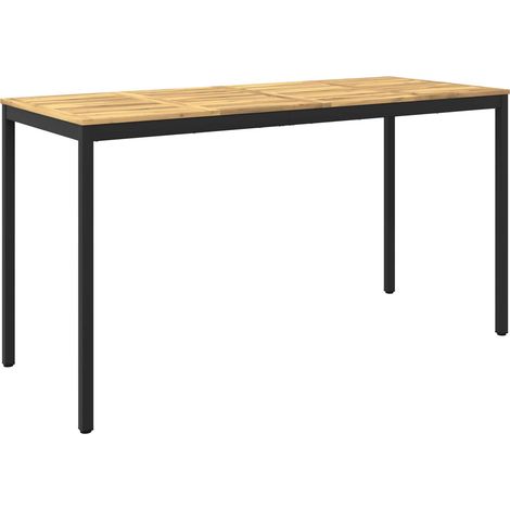 Mesa de Bar para Jardín Blanco y Negro 196 x 80,5 x 105 cm vidaXL (1/4)