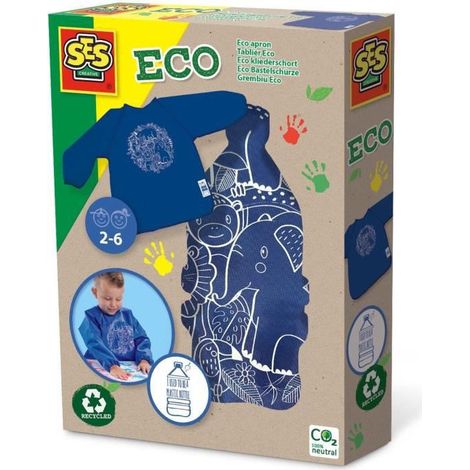 grembiule ecologico per dipingere, grembiule per bambini blu SES Creative 24923 (1/5)