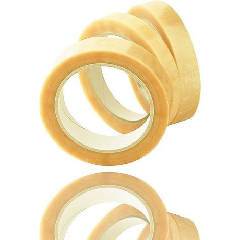 Trade Shop - Set 6 Stück Transparente Klebebandrolle 1,8 cm x 50 m Verpackungskästen -