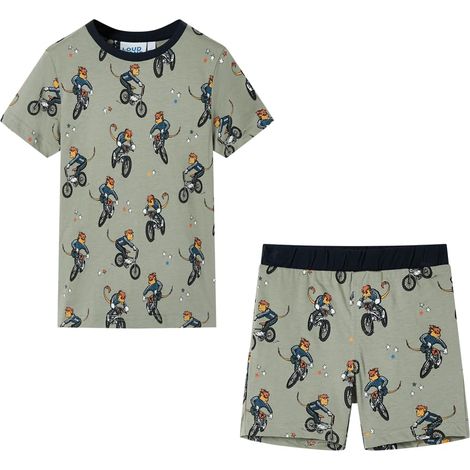 Teenpull – Kinderpyjama mit Kurzen Ärmeln Hellkhaki 92 (1/5)