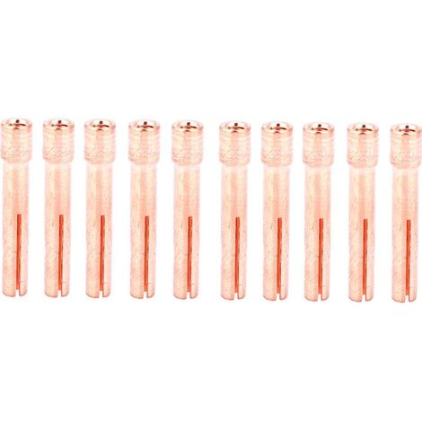 Lot 10 pinces TIG 13N23 (3/32") – cuivre – remplacement torche WP9/20/25