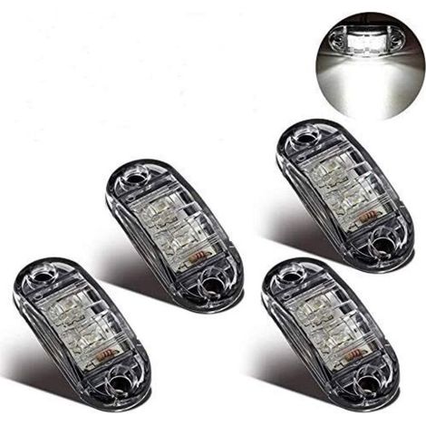 12V/24V LED-Seitenmarkierungsleuchten – 4er-Set – Abmessungen 6,58 x 2,79 x 1,78 cm – Wasserdicht nach IP65 – Einfache Montage an Anhängern, Lkw und Bussen (1/5)