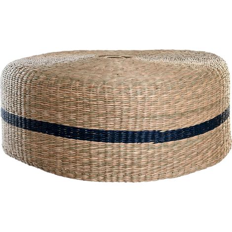 Abat-jour tressé bleu marine chic pour éclairage mural - Naturel bleu marine (1/3)