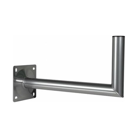 Support mural bras coudé en L déport 60 cm – Acier inoxydable – Installation pour antenne TV et parabole – Résistant aux intempéries – Hdme