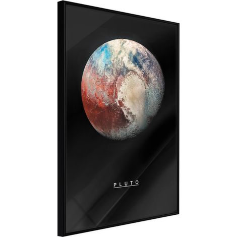 Affiche Murale Encadrée "The Solar System Pluto" 30 x 42 cm Noir