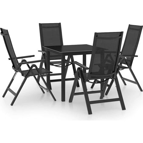 Ensemble à manger de jardin 5 pcs-Salon de jardin aluminium anthracite 718738 (1/5)