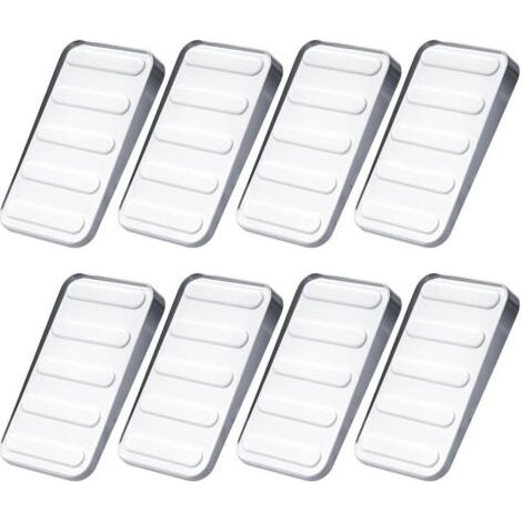 Lot de 8 cales en plastique - 5 x 3 cm - Transparentes - Antidérapantes - Pour sols, portes, fenêtres, verre, tables, armoires (1/5)