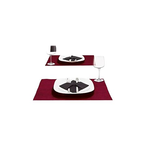 Mantel individual de tejido no tejido desechable VALENTO BREAKFAST  Granate caoba (1/2)