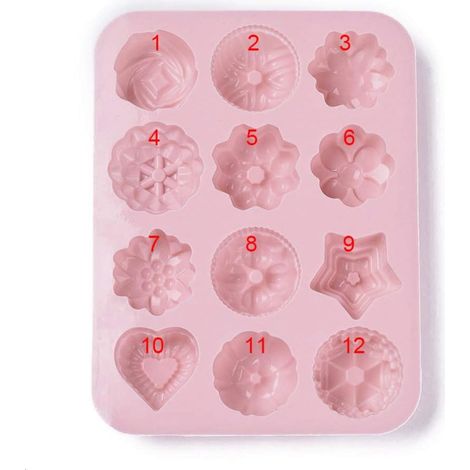 Lot de 2 moules en silicone de qualité alimentaire en forme de fleur pour décoration de gâteau, chocolat, bonbons, bijoux