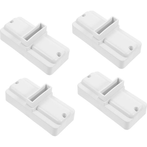 Base de Poteau de Clôture de Jardin Accessoires Multifonctionnels pour et Lot de 4 Supports en Plastique Construction Robuste et Stabilité Solide (1/5)