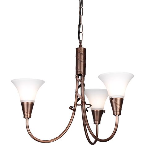 Elstead Emily - Lampadario Multi Braccio 3 Luci Finitura Rame, E14