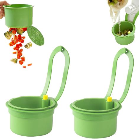 2 Pièces Passoire Evier Cuisine Suspendu Panier Evier Encliquetable Panier de Vidange Evier Crépine Amovible Convient pour laver Ègoutter Ranger les Ustensiles Cuisine (1/5)
