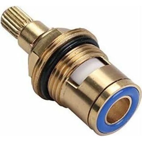 Remplacement En Laiton En Céramique Robinet Valve Insert Glande Cartouche Quart De Tour Universel 1/2"Robinet Intérieur Robinet pour Salle De Bains Cuisine Robinet (bleu) (1/4)