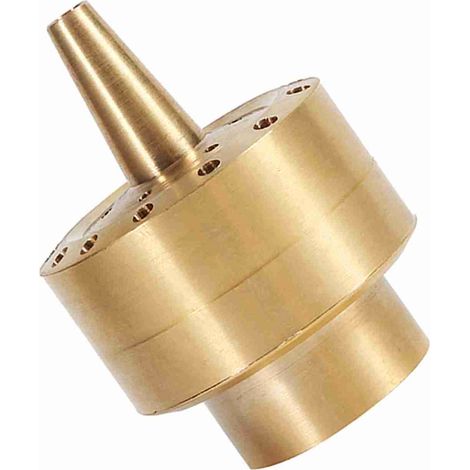 Messing-Säulen-Gartenteichbrunnen-Wasserdüse Sprinkler-Sprühkopf Gold (3/4") (1/5)
