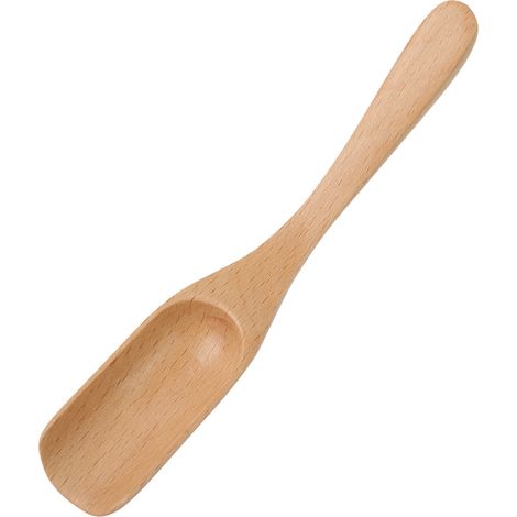 Cuillère En Bois De Hêtre - Pour Sel Sucre Café Et Thé - Design Ergonomique Lisse - Lot De 1 (1/5)