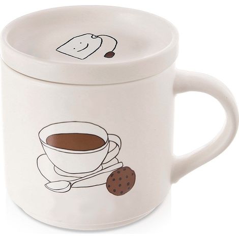 Porzellanbecher mit Deckel, 420 ml (1/5)