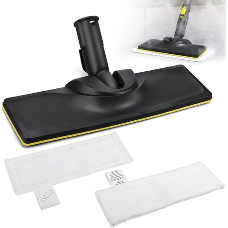 Lot de 3 buses de sol compatibles Kärcher SC2-SC5 avec 2 lingettes microfibre pour nettoyage vapeur efficace sur carrelage et parquets (1/5)