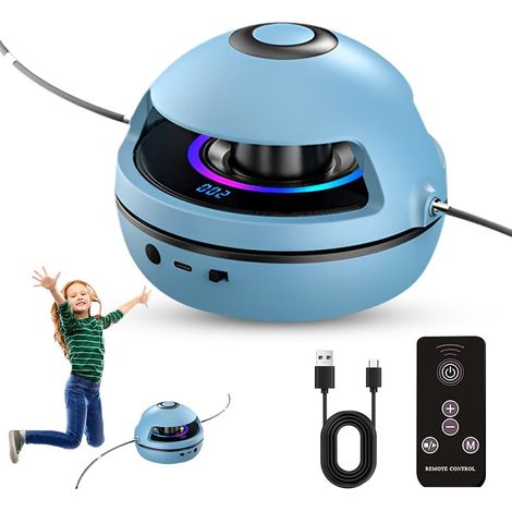 Electronic Skipping Rope for Children, Wireless Skipping Rope with Counter, Bluetooth Remote Control, Light Music, 10 Speeds Sport Skipping Rope, Skipping Ropes for Boys and Girls (1/5)