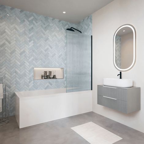 Pare bain droit AURYS Raywall noire