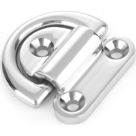 2pcs 6mm Quincaillerie Acier Attachez Le Pont d'ancrage Ancre à Anneau en D en Acier Inoxydable Œillet Pliant pour Rail Marin SUS316 (1/4)