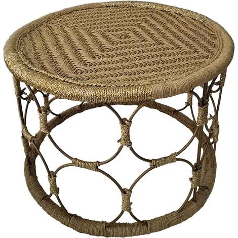 Mesa de centro de cuerda trenzada 60x60x40 (1/5)