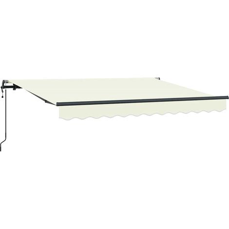 Toldo retráctil Crema 250 x 200 cm tela vidaXL (1/5)