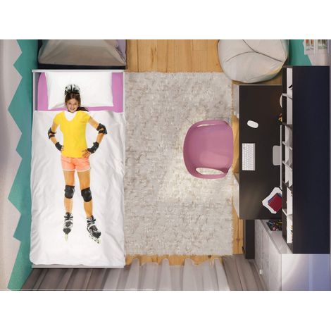 Parure Housse de Couette numérique Kids, Coton, Roller, 1 Place (1/3)
