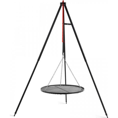 Barbecue avec grille de cuisson en acier sur trépied JUMBO-Ø 50cm-50- 60 -- (1/5)
