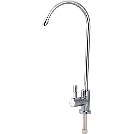 Kitchen Water Filter Faucet, Modern 1/4'' Zinc Alloy Chrome Reverse Osmosis Filtration System