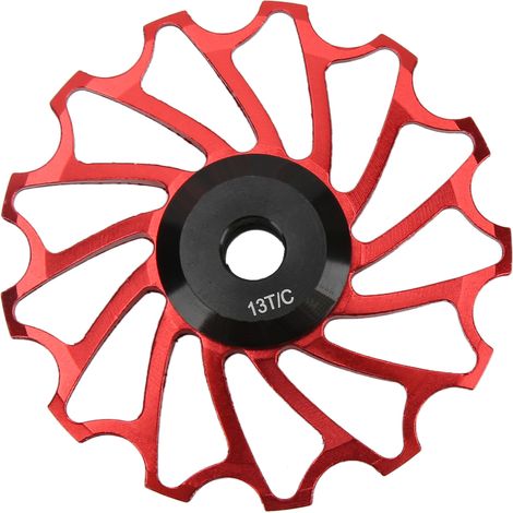 WAKE Hinterradführungsrolle aus Aluminiumlegierung mit Keramiklager für Mountainbikes, Rot (1/5)