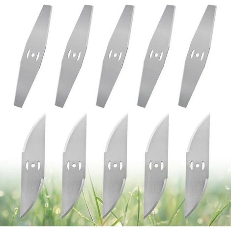 Lot de 16 lames coupe-herbe métalliques pour coupe-bordure - lames de rechange (1/4)