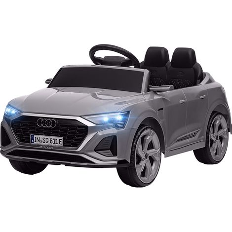 Audi Q8 e-tron Sportback enfant électrique 12V avec télécommande, phares, klaxon, musique Gris
