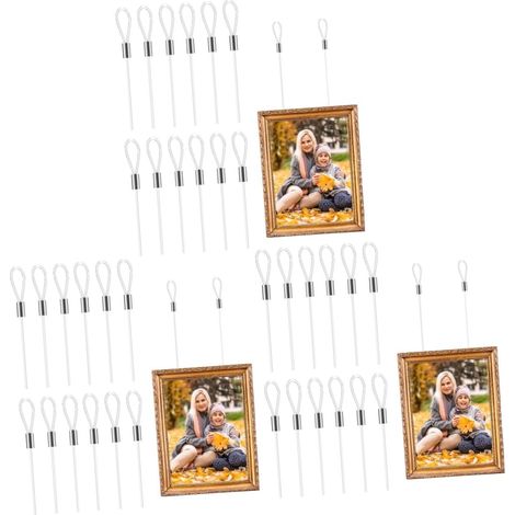 Lot de 36 fils suspension invisibles en nylon pour tableaux et outils (1/5)