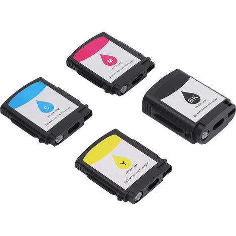 Cartouches d'encre noire (lot de 4) - Cartouches de remplacement BK CMY pour imprimantes Officejet Pro 8000, 8500 et 8500A
