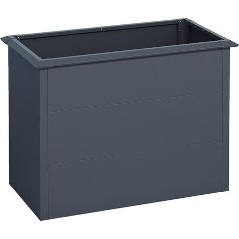 Estexo – Carré potager en acier galvanisé 100 x 50 x 77 cm – Résistant aux intempéries – Montage facile – Pour légumes et herbes aromatiques (1/5)
