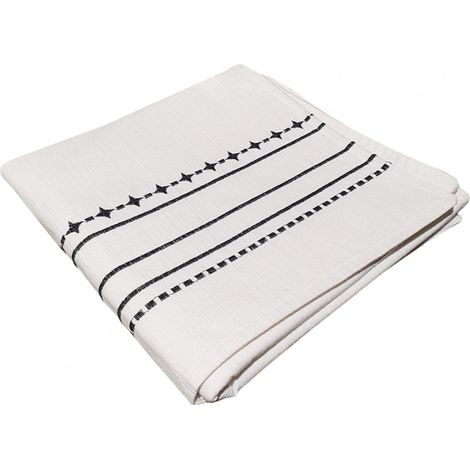 Chemin de table en coton blanc et broderie 50 x 145 cm - GEMA 6524 (1/2)